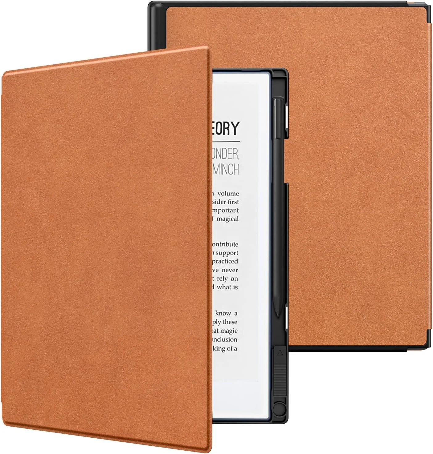 کیف TiMOVO سازگار با تبلت Remarkable 2، کیف باریک و سبک با پایه و پشت سخت و نگهدارنده قلم، سازگار با تبلت Remarkable 2 Paper 10.3 اینچی 2020، قهوه ای وینتیج