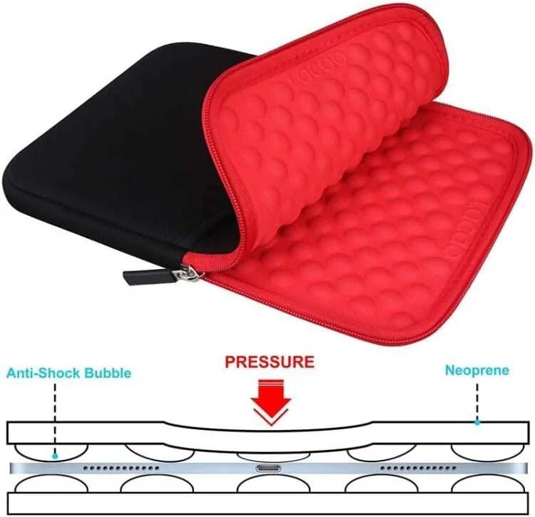 7-8 inch Tablet Sleeve Case Shockproof Protective Bag for iPad Mini 6, iPad 5/4/3/2/1, Galaxy Tab A7 Lite 8.7", Tab A9, Tab A 8.4", Tab A 8.0", Fire 7, Fire HD 8, iPlay 50 Mini Pro, PRITOM 7 (Red)