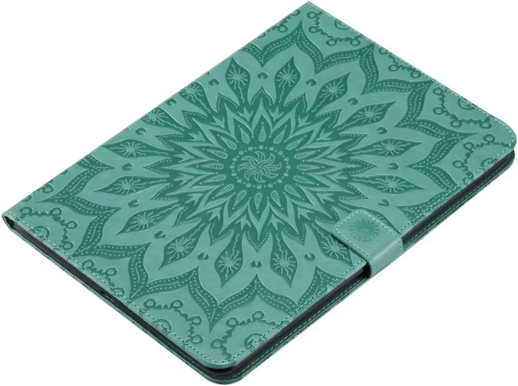 LEMORRY Apple iPad 9.7 (2017) Case Leather Flip Wallet Pouch Slim Fit Bumper Protection Magnetic Strap Stand Card-Slot Soft TPU Tablet PC Holster Cover for Apple iPad 9.7 (2017), Blossom (Green) LEMORRY Apple iPad 9.7 (2017) Case Leather Flip Wallet Pouch Slim Fit Bumper Protection Magnetic Strap Stand Card-Slot Soft TPU Tablet PC Holster Cover for Apple iPad 9.7 (2017), Blossom (Green)