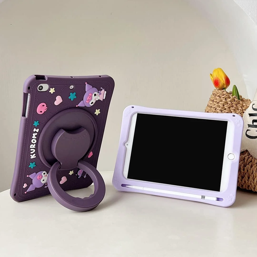 Compatible with iPad 10th Generation Case( iPad 10.9-Inch Tablet Case Cover 2022),360° Rotatable Kickstand Shock-Absorption Cute Cartoon with Pencil Slot with Lanyard case ((Deep Purple) Compatible with iPad 10th Generation Case( iPad 10.9-Inch Tablet Case Cover 2022),360° Rotatable Kickstand Shock-Absorption Cute Cartoon with Pencil Slot with Lanyard case ((Deep Purple)