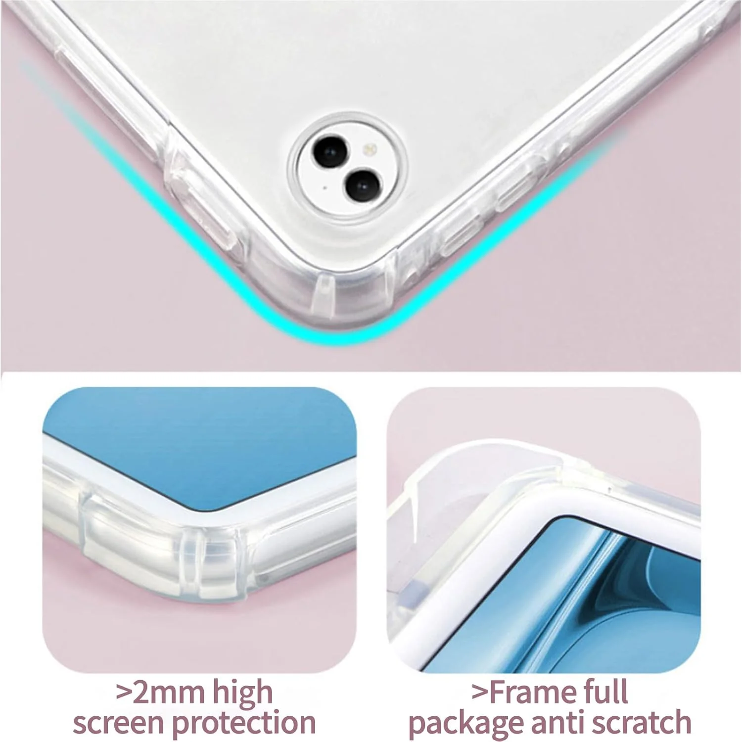کاور تبلت Lukione سازگار با هوآوی Matepad Pro (نسخه 12.2 اینچی 2024) کاور باریک و سبک TPU ضد ضربه با محافظ سیلیکونی شفاف و جای مدادی (صورتی) کاور تبلت Lukione سازگار با هوآوی Matepad Pro (نسخه 12.2 اینچی 2024) کاور باریک و سبک TPU ضد ضربه با محافظ سیلیکونی شفاف و جای مدادی (صورتی)