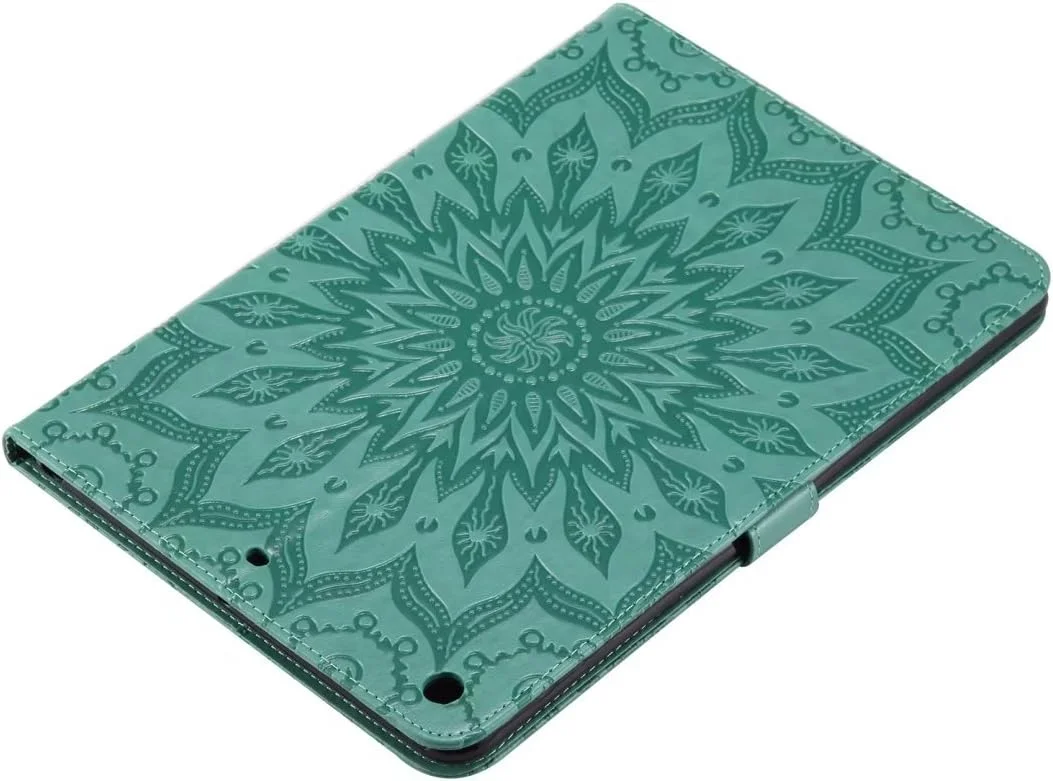 LEMORRY Apple iPad 9.7 (2017) Case Leather Flip Wallet Pouch Slim Fit Bumper Protection Magnetic Strap Stand Card-Slot Soft TPU Tablet PC Holster Cover for Apple iPad 9.7 (2017), Blossom (Green) LEMORRY Apple iPad 9.7 (2017) Case Leather Flip Wallet Pouch Slim Fit Bumper Protection Magnetic Strap Stand Card-Slot Soft TPU Tablet PC Holster Cover for Apple iPad 9.7 (2017), Blossom (Green)
