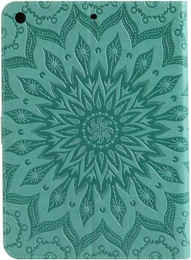 LEMORRY Apple iPad 9.7 (2017) Case Leather Flip Wallet Pouch Slim Fit Bumper Protection Magnetic Strap Stand Card-Slot Soft TPU Tablet PC Holster Cover for Apple iPad 9.7 (2017), Blossom (Green) LEMORRY Apple iPad 9.7 (2017) Case Leather Flip Wallet Pouch Slim Fit Bumper Protection Magnetic Strap Stand Card-Slot Soft TPU Tablet PC Holster Cover for Apple iPad 9.7 (2017), Blossom (Green)