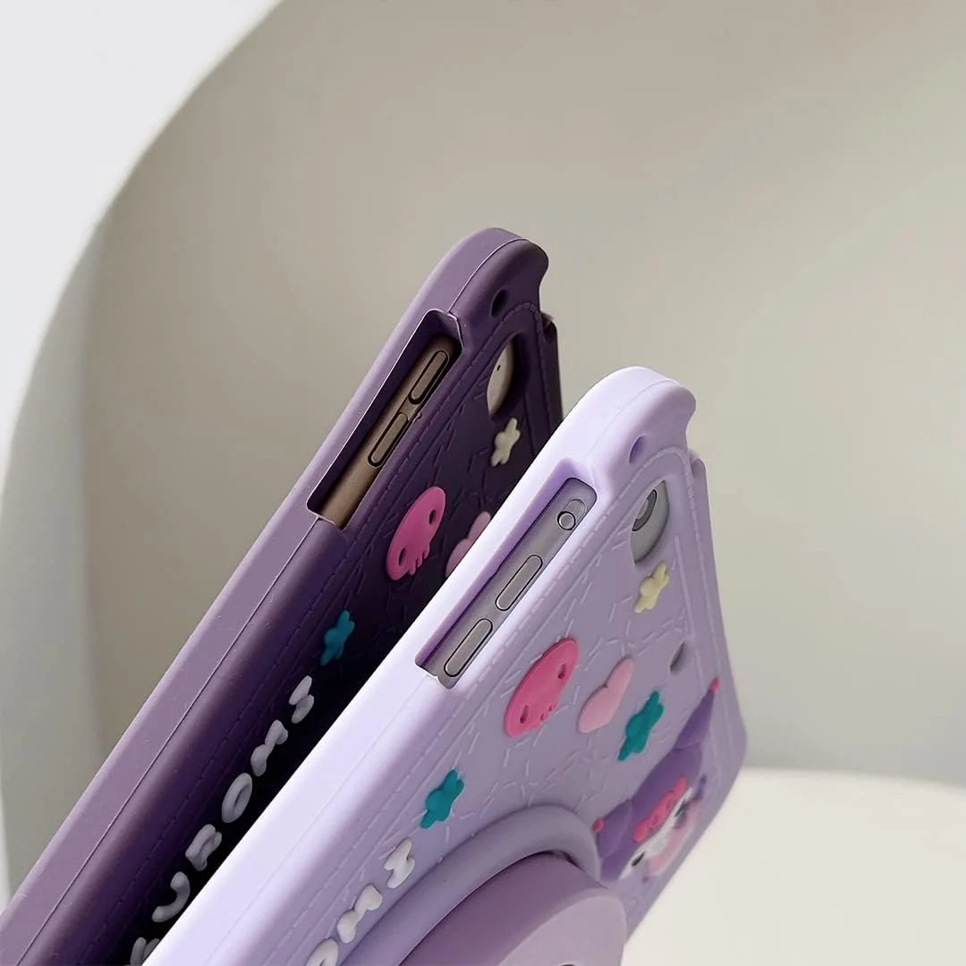 Compatible with iPad 10th Generation Case( iPad 10.9-Inch Tablet Case Cover 2022),360° Rotatable Kickstand Shock-Absorption Cute Cartoon with Pencil Slot with Lanyard case ((Deep Purple) Compatible with iPad 10th Generation Case( iPad 10.9-Inch Tablet Case Cover 2022),360° Rotatable Kickstand Shock-Absorption Cute Cartoon with Pencil Slot with Lanyard case ((Deep Purple)