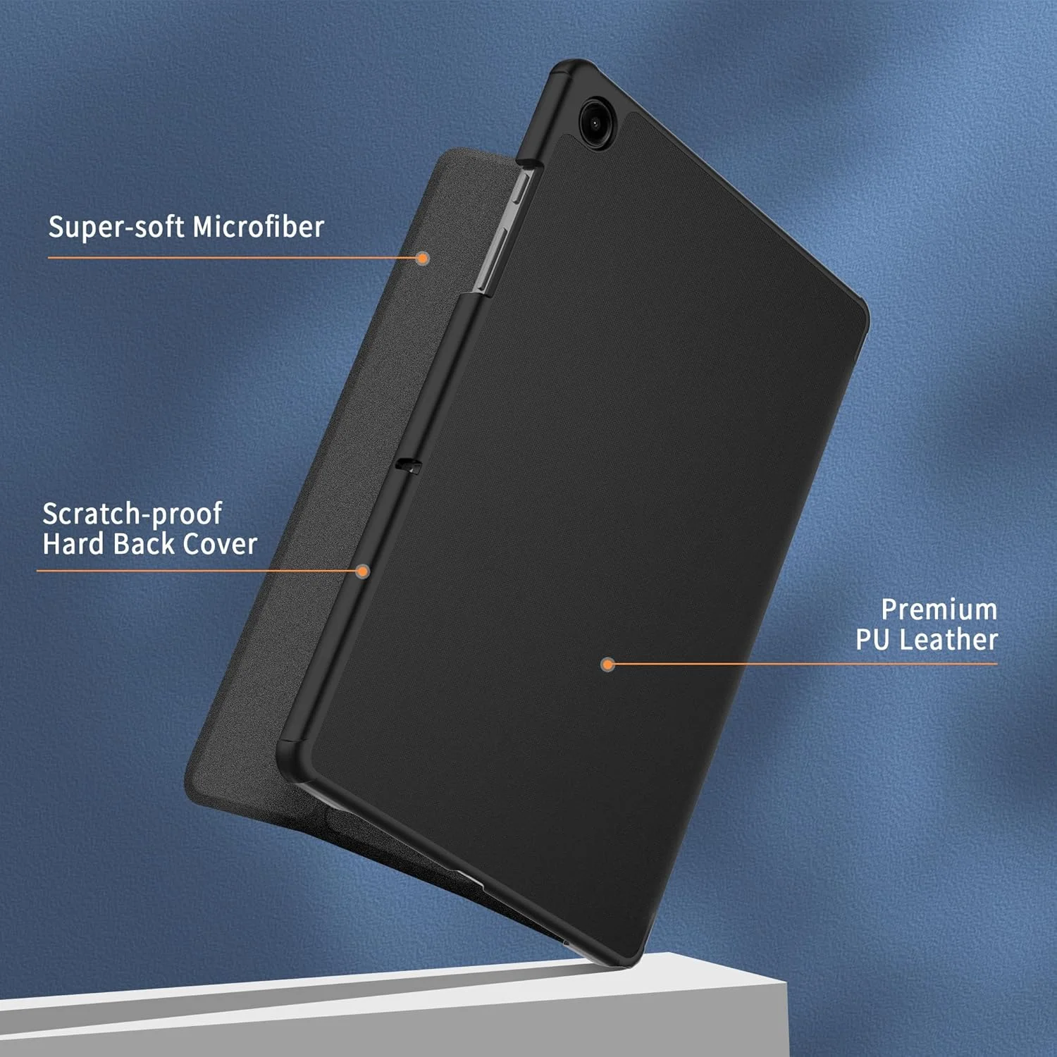 کیف محافظ تبلت EasyAcc برای تبلت سامسونگ گلکسی تب A9+ پلاس 11 اینچ 2023، کاور فوق العاده نازک با پایه، کاور محافظ چرمی PU برای سامسونگ تب A9+ (SM-X210/SM-215/SM-216)، مشکی کیف محافظ تبلت EasyAcc برای تبلت سامسونگ گلکسی تب A9+ پلاس 11 اینچ 2023، کاور فوق العاده نازک با پایه، کاور محافظ چرمی PU برای سامسونگ تب A9+ (SM-X210/SM-215/SM-216)، مشکی