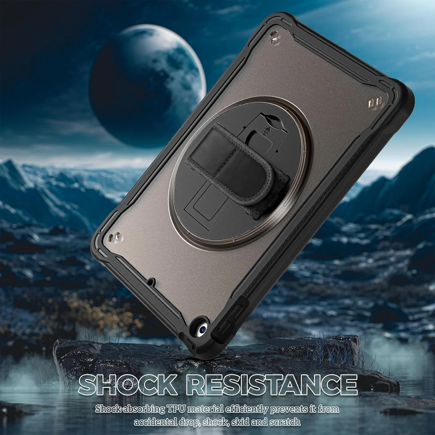 کیف محافظ مقاوم ProCase برای آیپد نسل 9/8/7 اینچ 10.2 اینچ 2021/2020/2019، پوشش مقاوم در برابر ضربه با بند دستی، پایه چرخان 360 درجه، محافظ برای آیپد 10.2 - مشکی کیف محافظ مقاوم ProCase برای آیپد نسل 9/8/7 اینچ 10.2 اینچ 2021/2020/2019، پوشش مقاوم در برابر ضربه با بند دستی، پایه چرخان 360 درجه، محافظ برای آیپد 10.2 - مشکی