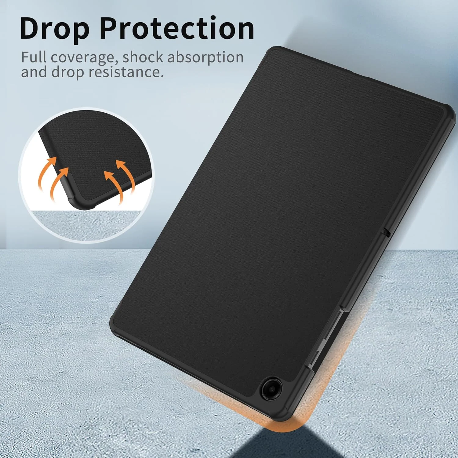کیف محافظ تبلت EasyAcc برای تبلت سامسونگ گلکسی تب A9+ پلاس 11 اینچ 2023، کاور فوق العاده نازک با پایه، کاور محافظ چرمی PU برای سامسونگ تب A9+ (SM-X210/SM-215/SM-216)، مشکی کیف محافظ تبلت EasyAcc برای تبلت سامسونگ گلکسی تب A9+ پلاس 11 اینچ 2023، کاور فوق العاده نازک با پایه، کاور محافظ چرمی PU برای سامسونگ تب A9+ (SM-X210/SM-215/SM-216)، مشکی