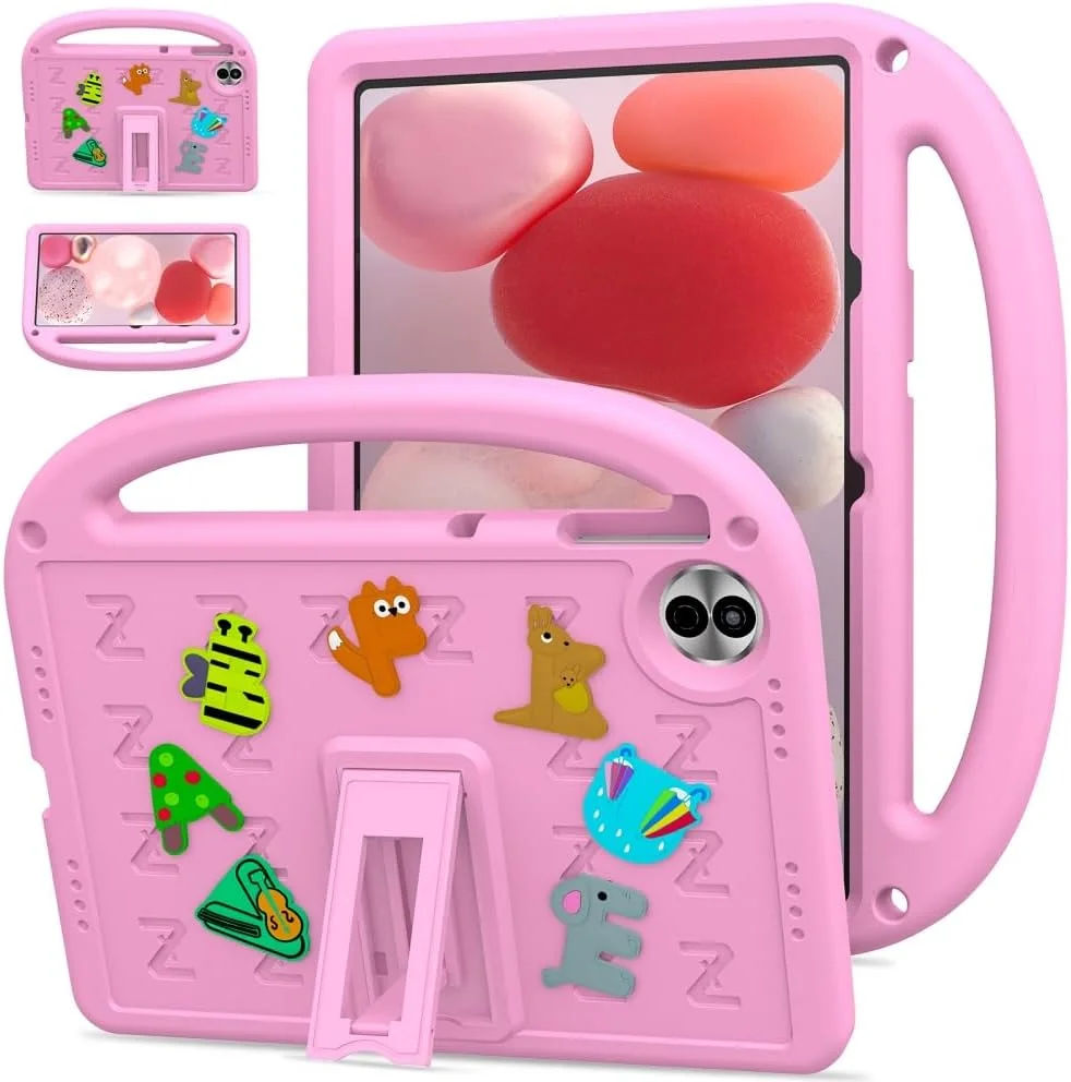 کیجوتورف سازگار با قاب تبلت آنر پد 10 مناسب کودکان 12.1 اینچی مدل 2025، با پایه نگهدارنده، ضد ضربه، محافظ کامل بدنه، طرح فانتزی و رنگارنگ