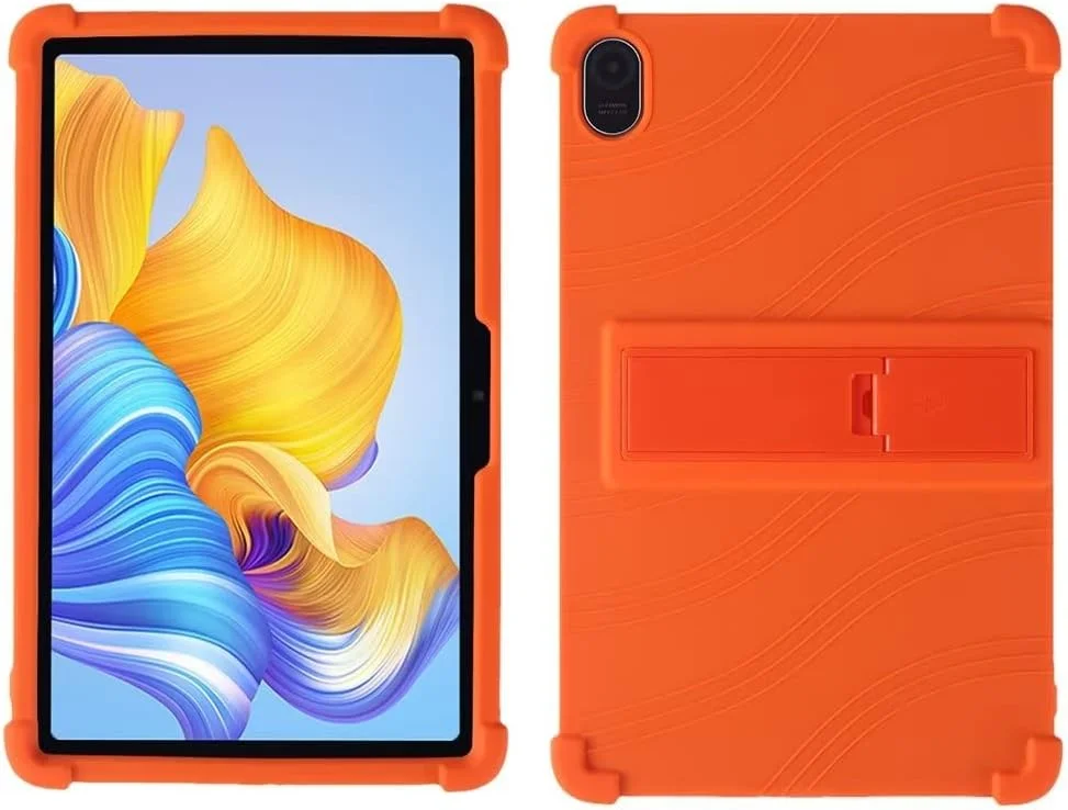 کاور تبلت Jarttarn سازگار با آنر پد 8 12 اینچ، کاور سیلیکونی نرم و مقاوم با پایه قابل تنظیم مناسب کودکان برای تبلت 12.0 اینچی آنر پد 8 (نارنجی)
