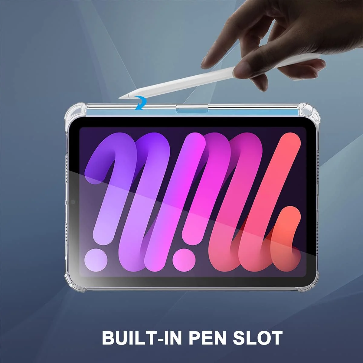 کاور شفاف Neepanda برای آیپد مینی 6 (8.3 اینچ، 2021) با جای قلم، پشتیبانی از شارژ قلم اپل نسل دوم، فوق العاده باریک، سبک وزن، روکش پشتی نرم TPU برای آیپد مینی نسل ششم