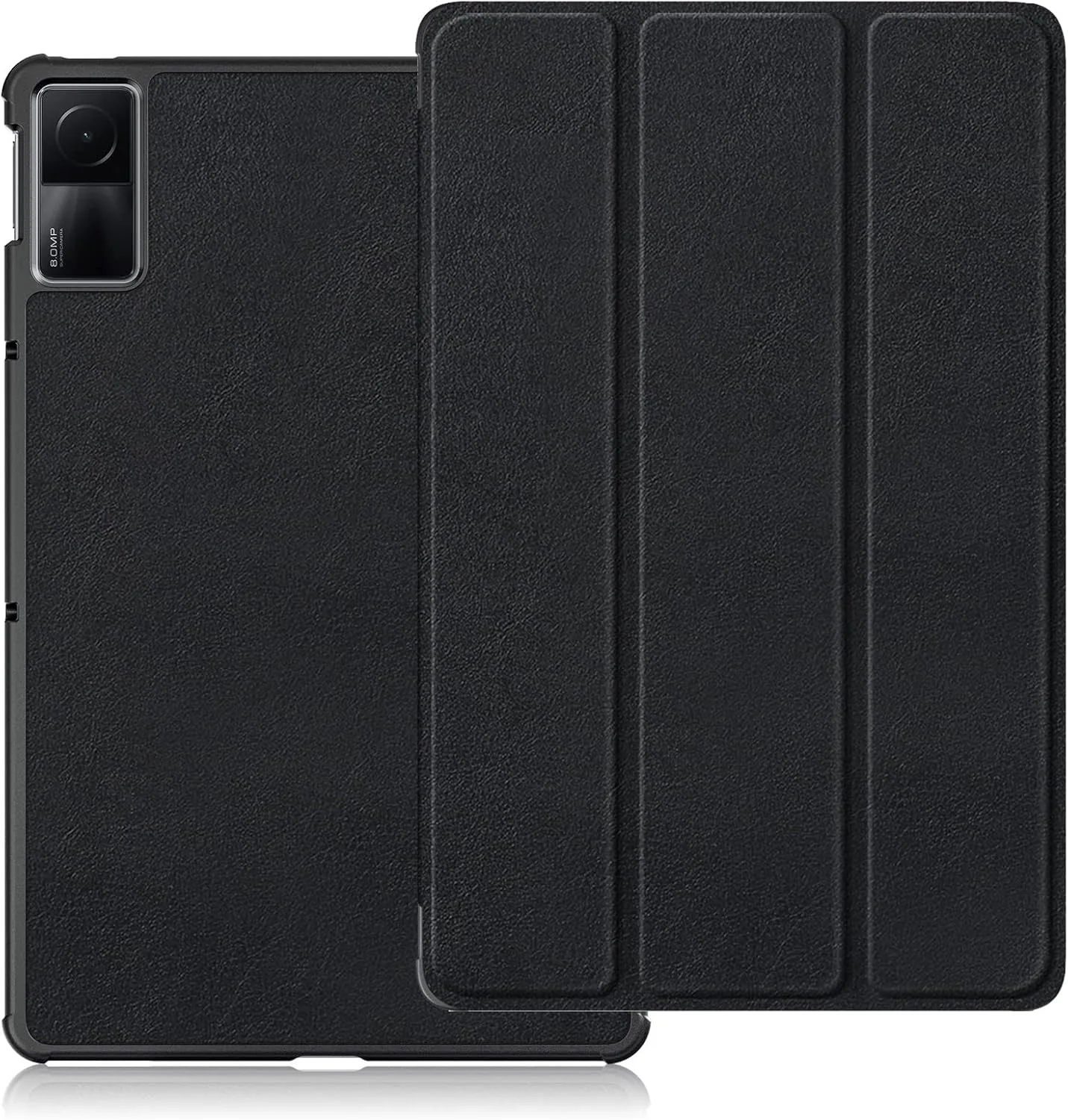 کیف محافظ تبلت LOKEKE سازگار با شیائومی Redmi Pad 10.6 اینچ 2022، کیف تبلت چرمی PU سه تایی تاشو سازگار با شیائومی Redmi Pad 10.6 اینچ 2022، با قابلیت بیدار شدن/خواب خودکار (مشکی)