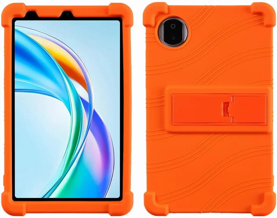 کاور تبلت Gruattreay سازگار با Honor Pad X7 8.7 اینچ 2025، کاور استند سیلیکونی نرم کودکانه برای Honor Pad X7 8.7 اینچ (نارنجی)