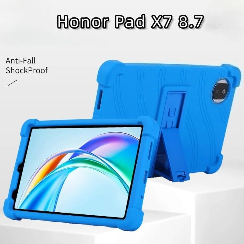 کاور تبلت Gruattreay سازگار با Honor Pad X7 8.7 اینچ 2025، کاور استند سیلیکونی نرم کودکانه برای Honor Pad X7 8.7 اینچ (نارنجی)
