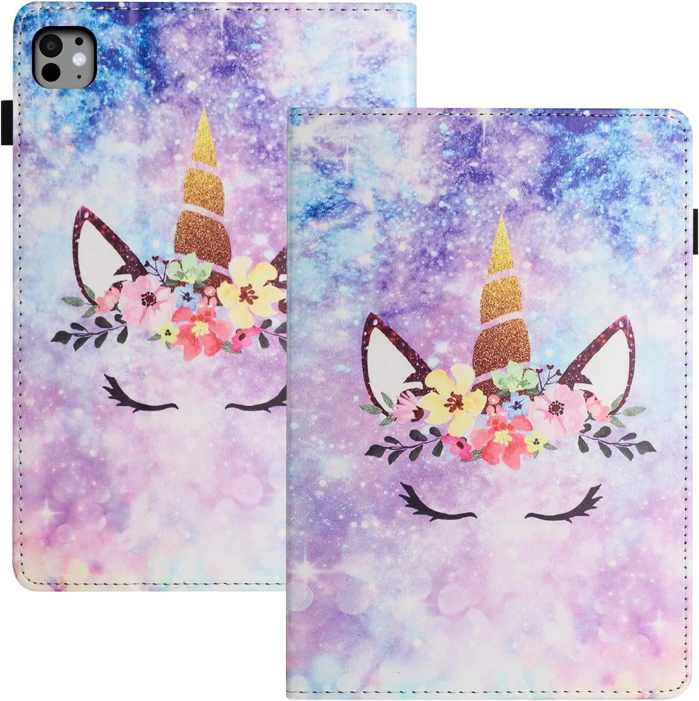 کیف تبلت LSPCASA برای آیپد پرو (2024) 11.0 اینچ، ساخته شده از مواد PU+TPU، کاور آیپد پرو 11 اینچ با قابلیت استند، طرح یونیکورن