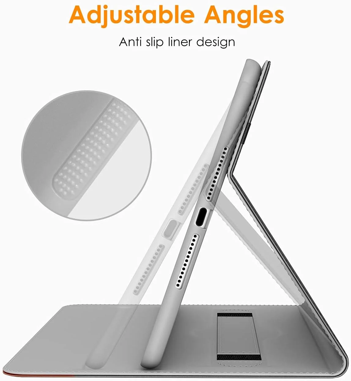 کیف چرمی DTTO برای آیپد 9.7 اینچی نسل 5/6 (2018/2017) با نگهدارنده قلم اپل، کیف کلاسوری چرمی ممتاز برای آیپد 9.7 اینچی اپل، مناسب برای آیپد پرو 9.7/ایر 2/ایر - قهوه ای مشکی