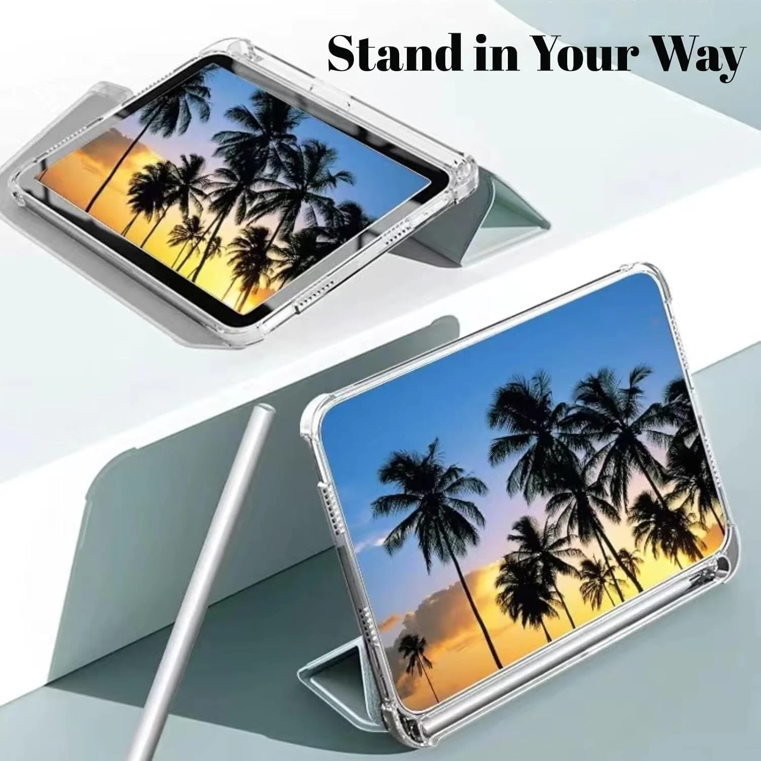 کاور نسلين سازگار با هوآوی MatePad/Matepad Air 11.5" 2023، با جای قلم، کاور باریک و سبک TPU ضد ضربه، قاب پشتی شفاف محافظ برای هوآوی MatePad 11.5" 2023 (صورتی)