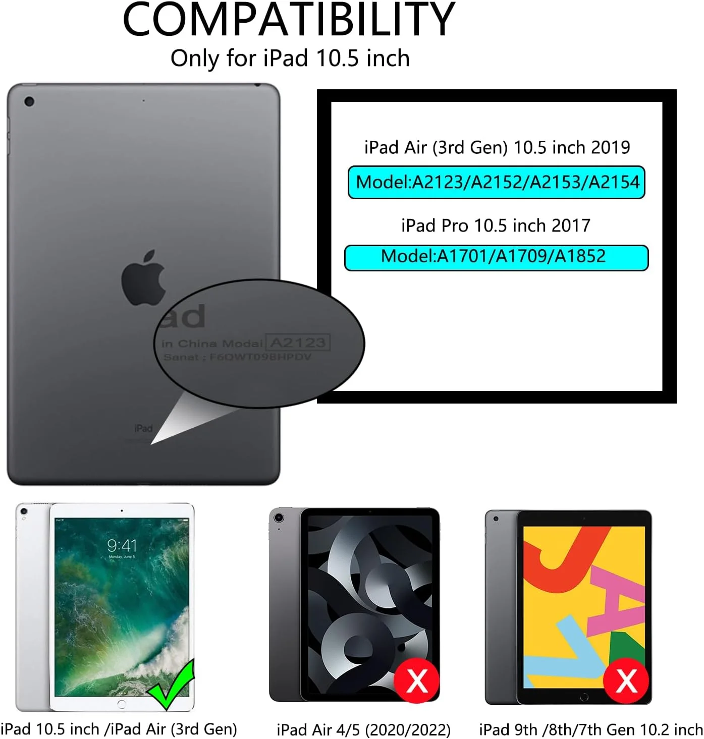 کاور Xkladz برای آیپد پرو 10.5 اینچ 2017 / آیپد ایر نسل سوم 2019، کاور با نگهدارنده قلم، کاور پشتی شفاف با طراحی زیبا و جذاب برای زنان و دختران، حالت خواب/بیدار خودکار، گل صورتی