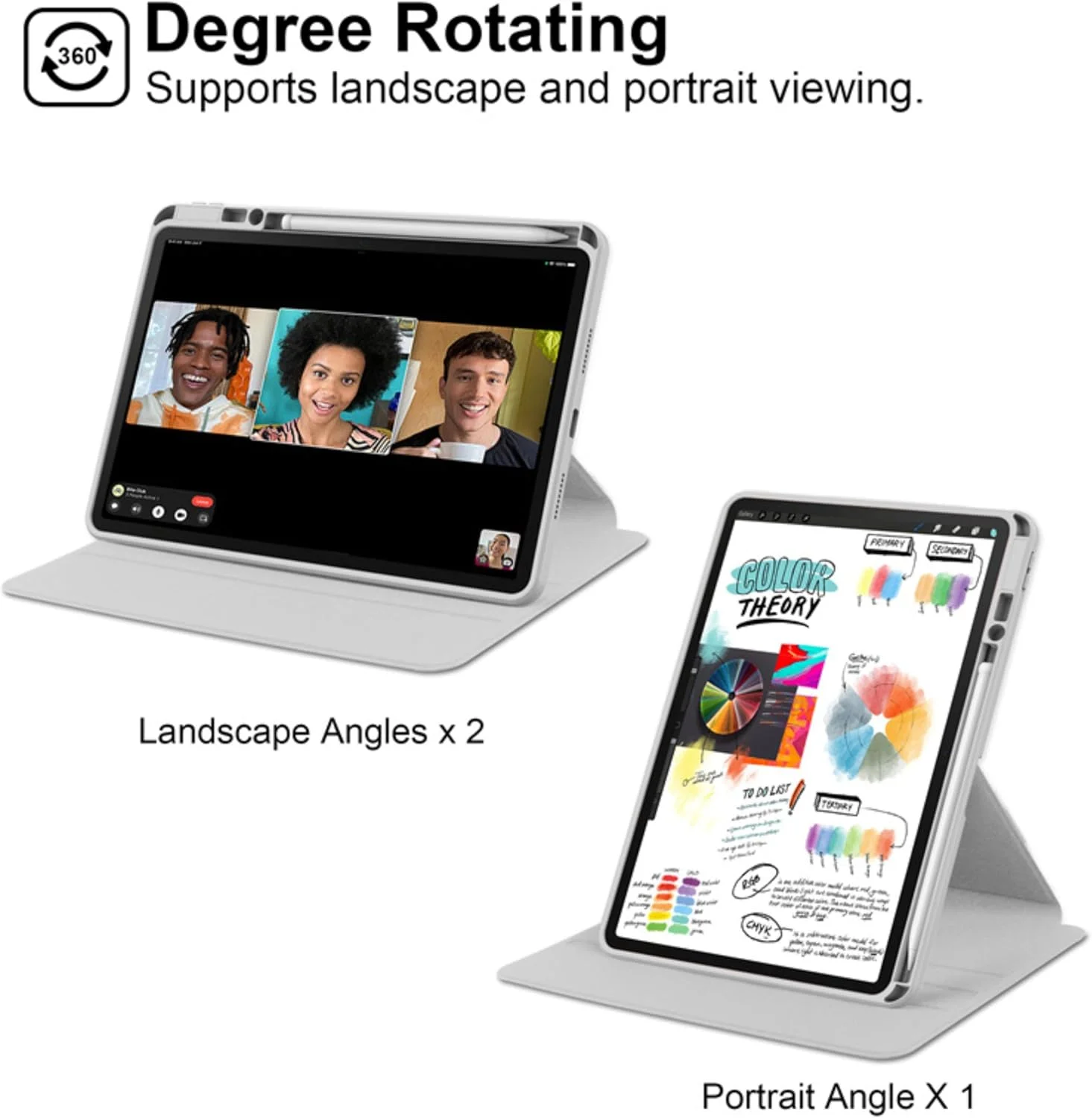 کاور هیبریدی Vurtboly سازگار با هوآوی Matepad 11.5s 2024، کاور محافظ استند دار چند زاویه ای اکریلیک شفاف PC سخت با نگهدارنده قلم برای هوآوی Matepad 11.5s 2024 (خاکستری)