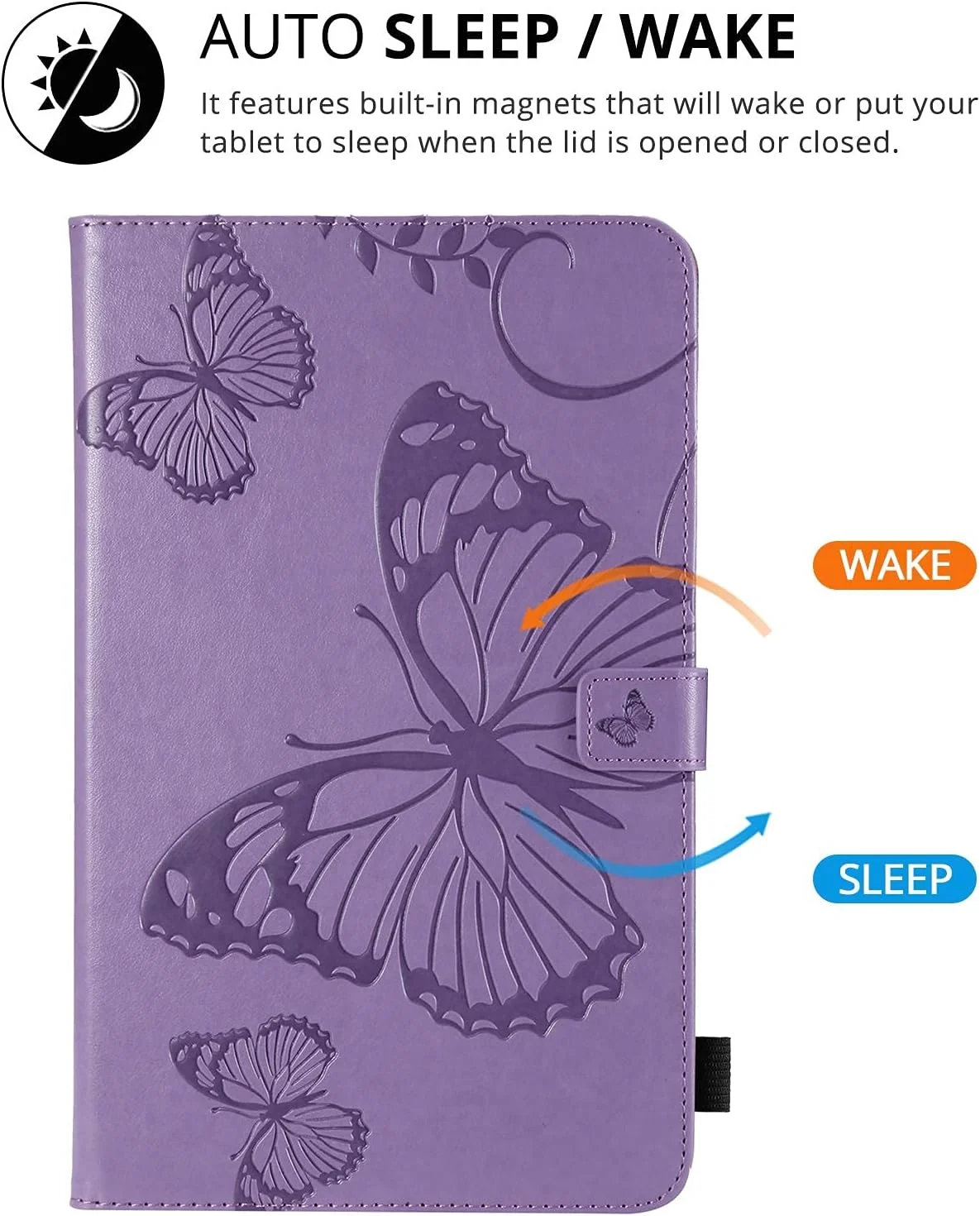 کیف تبلت سامسونگ گلکسی تب A 10.1 اینچ UUcovers - کیف محافظ باریک و چرمی با قابلیت استند و خواب/بیدار شدن خودکار برای تبلت گلکسی تب A 10.1 اینچی (SM-T580/T585)