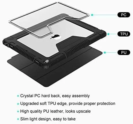 کاور هوشمند تاشو ProElite مدل Rugged Shockproof Armor مناسب برای آیپد نسل 10 اپل (2022) سایز 10.9 اینچ به همراه جای قلم، مشکی کاور هوشمند تاشو ProElite مدل Rugged Shockproof Armor مناسب برای آیپد نسل 10 اپل (2022) سایز 10.9 اینچ به همراه جای قلم، مشکی