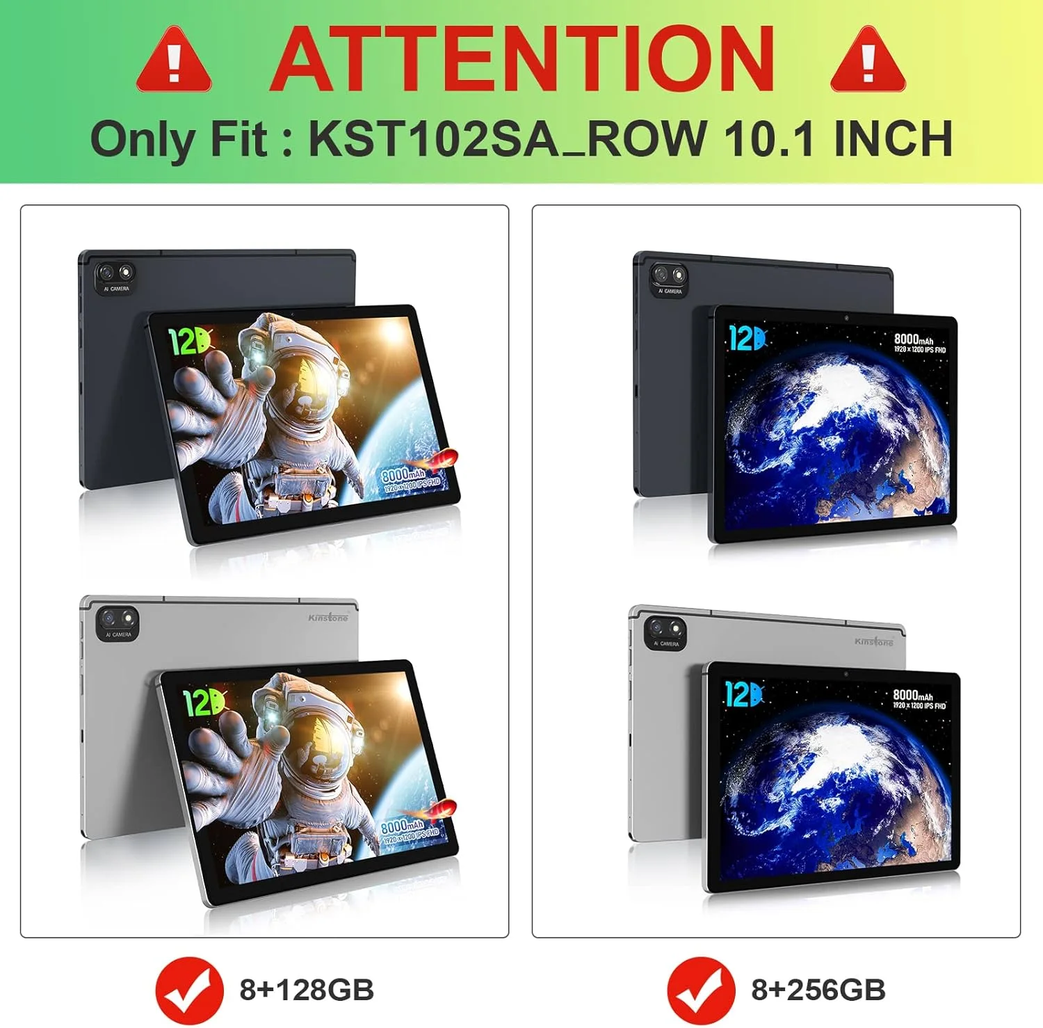 کیف تبلت برای ‎KST102SA_ROW، کیف چرمی تبلت 10.1 اینچی اندروید، محافظ پشتی نرم TPU نیمه شفاف مات با قابلیت بیدار/خواب خودکار، پوشش محافظ ضد ضربه با زوایای دید چندگانه