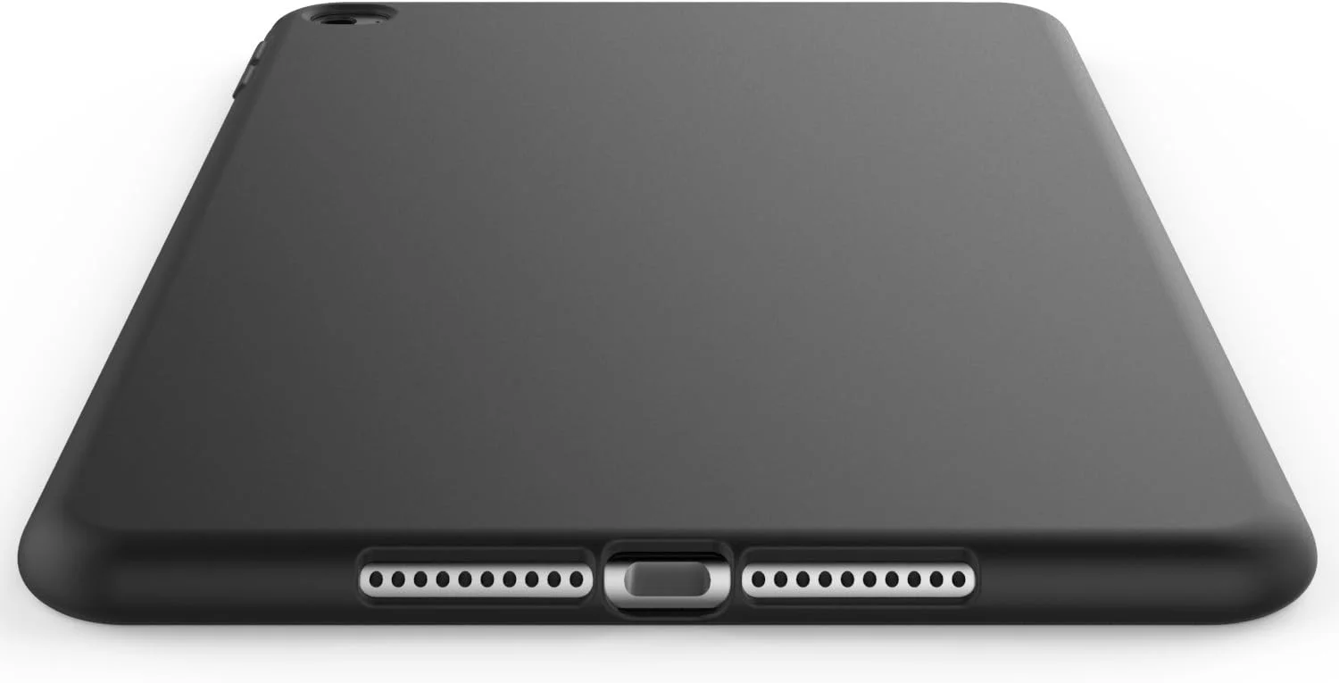 کاور محافظ سیلیکونی باریک SENON مناسب آیپد مینی 4، طراحی مات، جنس TPU نرم و لاستیکی، پوشش محافظ برای تبلت 7.9 اینچی Apple iPad Mini 4 (نسخه 2015)، مشکی