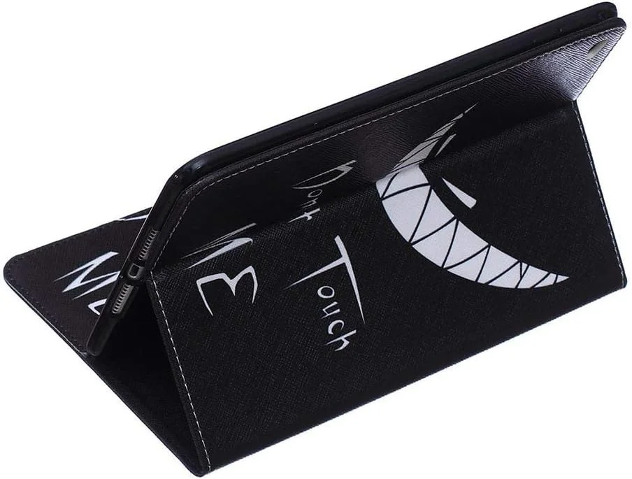 کیف آیپد مینی 4 SATURCASE، طرح خنده دار لبخند، کیف محافظ چرمی PU با قابلیت تبدیل به استند، مناسب برای آیپد مینی 4 اپل