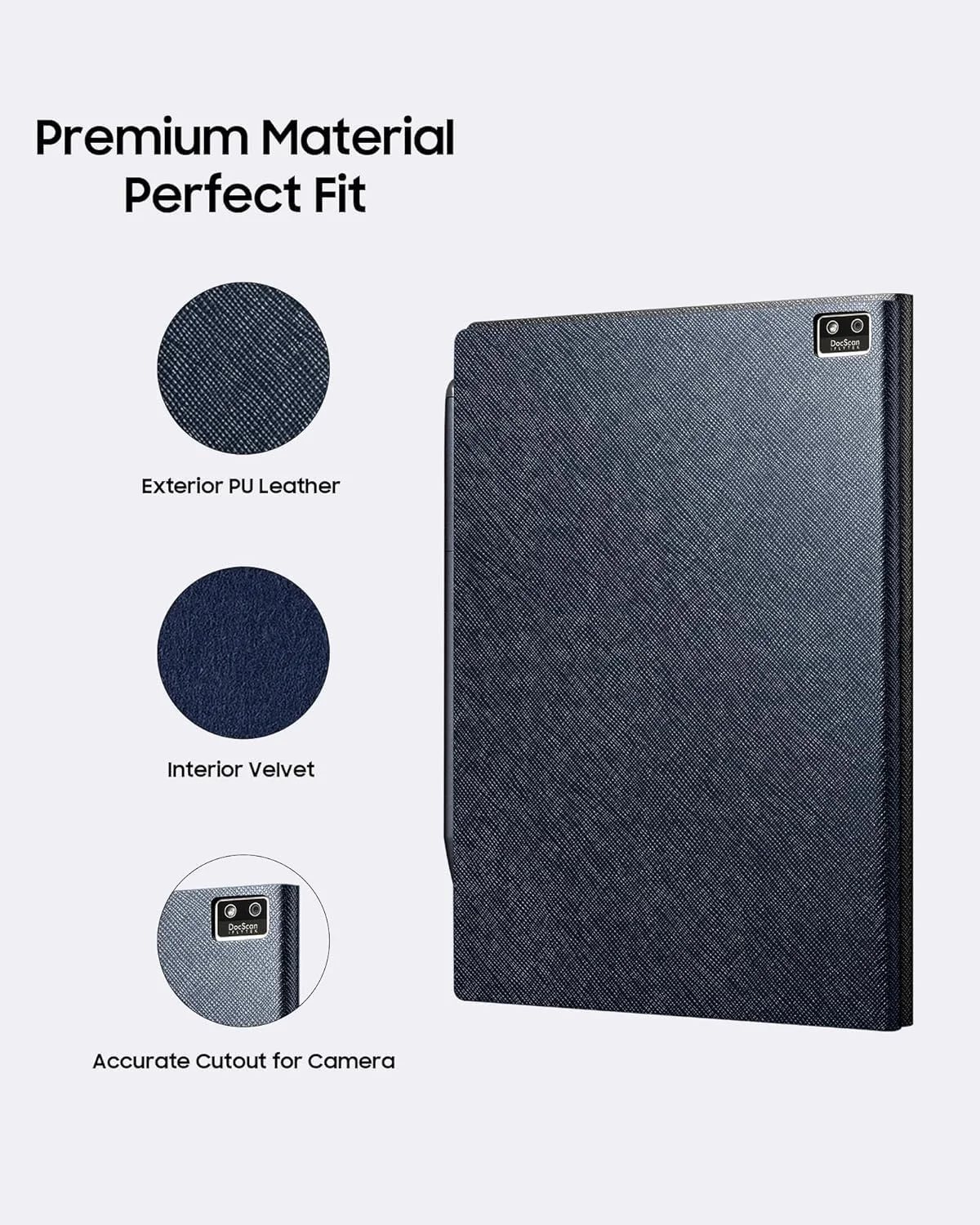 کیف محافظ چرمی PU ممتاز برای تبلت جوهر الکترونیکی 8.2 اینچی iFLYTEK AINOTE Air2، جلد باریک و سبک، بادوام، ضد آب و ضد گرد و غبار