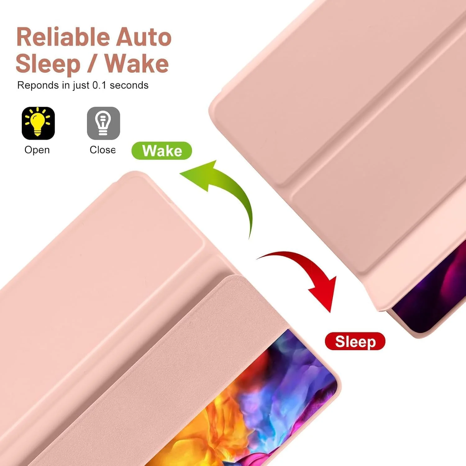 کاور محافظ تبلت گلکسی تب S6 لایت، 10.4 اینچ، سازگار با SM-P610N/P615N مدل 2022/2020، استند چرمی PU با نگهدارنده قلم، رزگلد