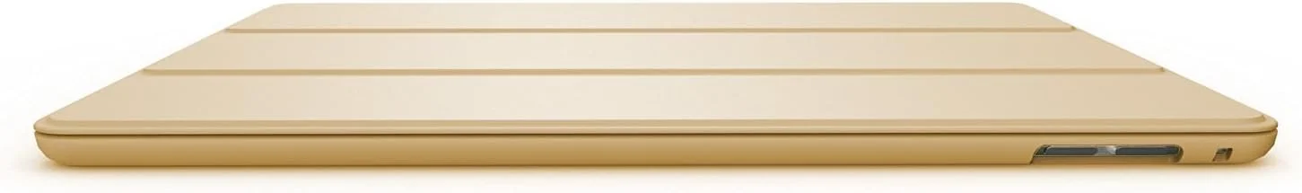 کاور محافظ آیپد ایر 2 مدل KHOMO سری DUAL - کاور فوق العاده باریک با قابلیت بیدار شدن/به خواب رفتن خودکار برای تبلت اپل آیپد ایر نسل دوم، طلایی (ip-air-2-gold-2)
