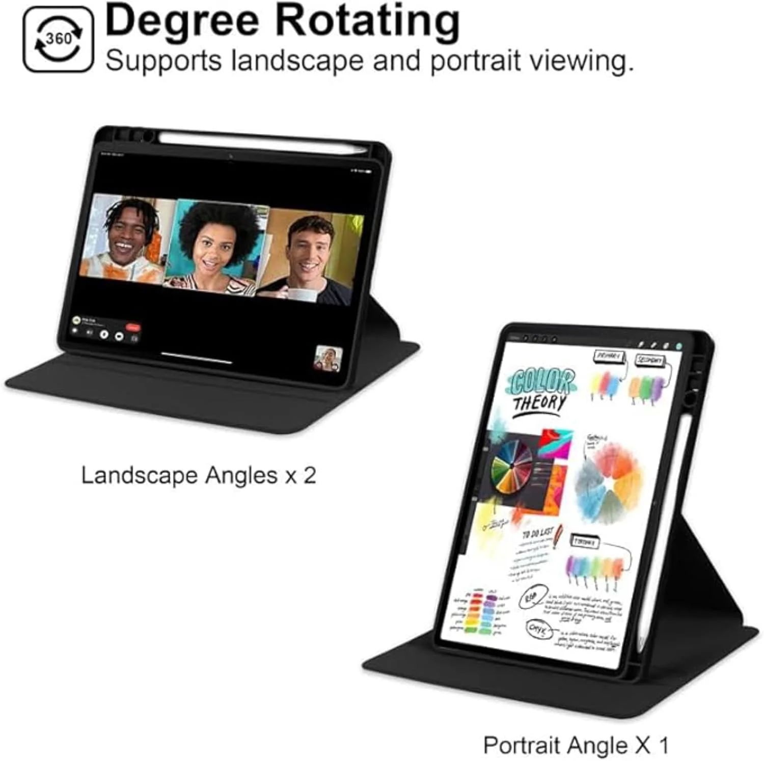 کاور ترکیبی Vurtboly سازگار با هوآوی Matepad SE 11 اینچ 2024، کاور محافظ چند زاویه ای اکریلیک شفاف با نگهدارنده قلم سازگار با هوآوی Matepad SE 11 اینچ 2024