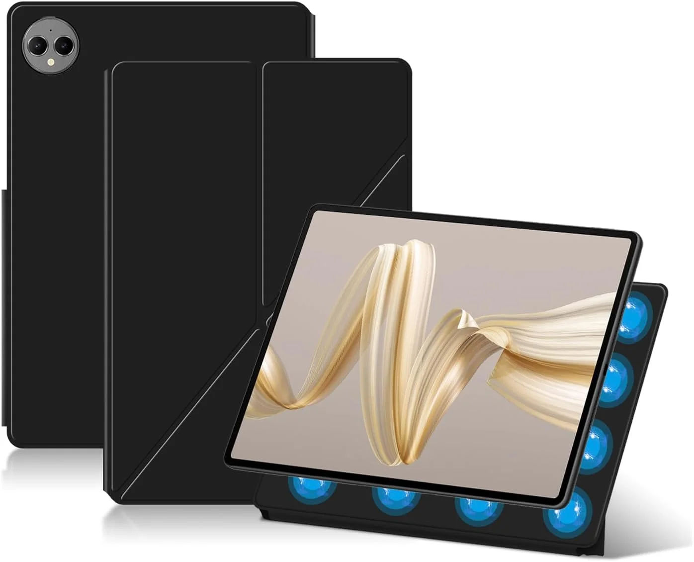 کاور باریک و استند تبلت هوآوی MatePad Pro 12.2 اینچ 2024، اتصال مغناطیسی راحت، حالت خواب/بیدار خودکار (مشکی)