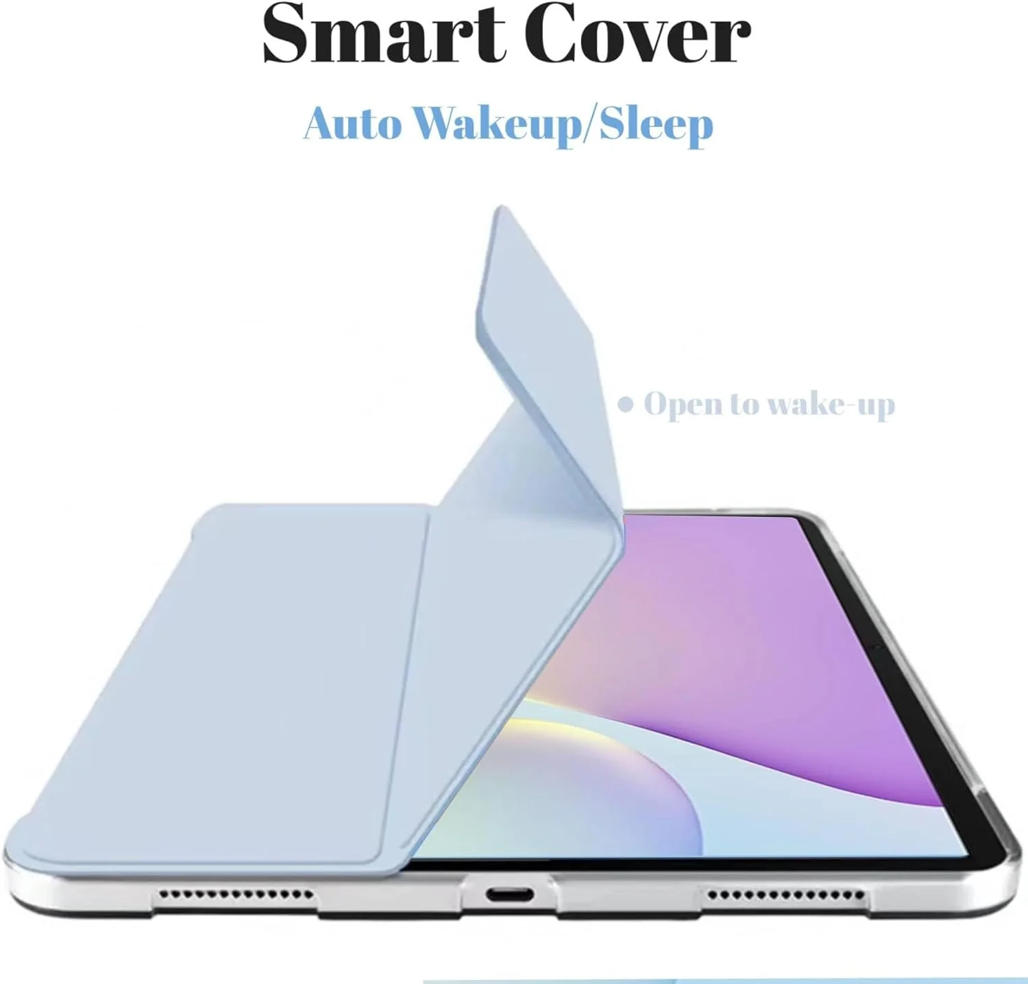 کاور نسلين سازگار با هوآوی MatePad 11.5" 2025/2023، قاب با جای مدادی، کاور باریک و سبک TPU ضد ضربه، محافظ پشت شفاف برای هوآوی MatePad 11.5" 2025 (آبی)