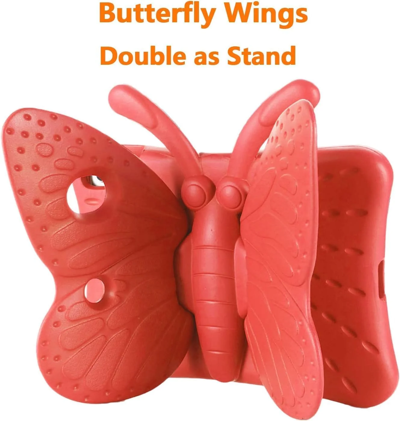 کاور کودکانه آیپد 10.2 اینچی ELTERAZONE، کاور آیپد نسل 7 برای کودکان، کاور محافظ تبلت فوم سبک و مقاوم در برابر ضربه با دسته و پایه، مناسب کودکان برای آیپد 10.2 اینچی اپل و ایر 3 (قرمز)