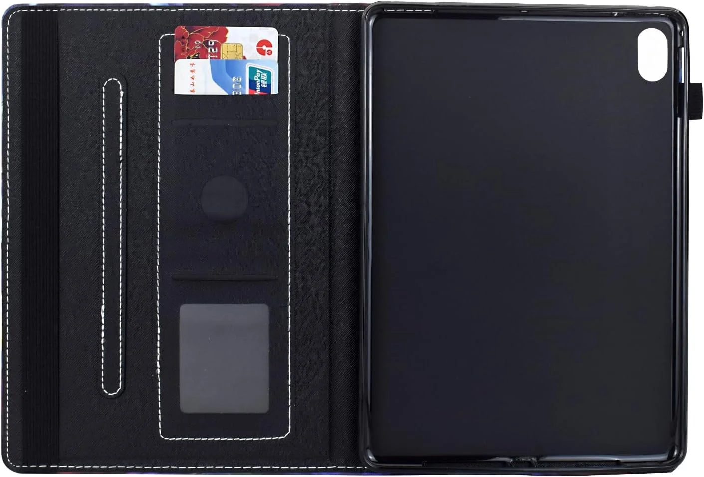 کیف تبلت TEDTIKJT مناسب برای آیپد نسل 10 با صفحه نمایش 10.9 اینچ (مدل 2022)، جلد کتابی چرمی PU با قابلیت استند و محافظت چرخشی، طرح گربه ببری