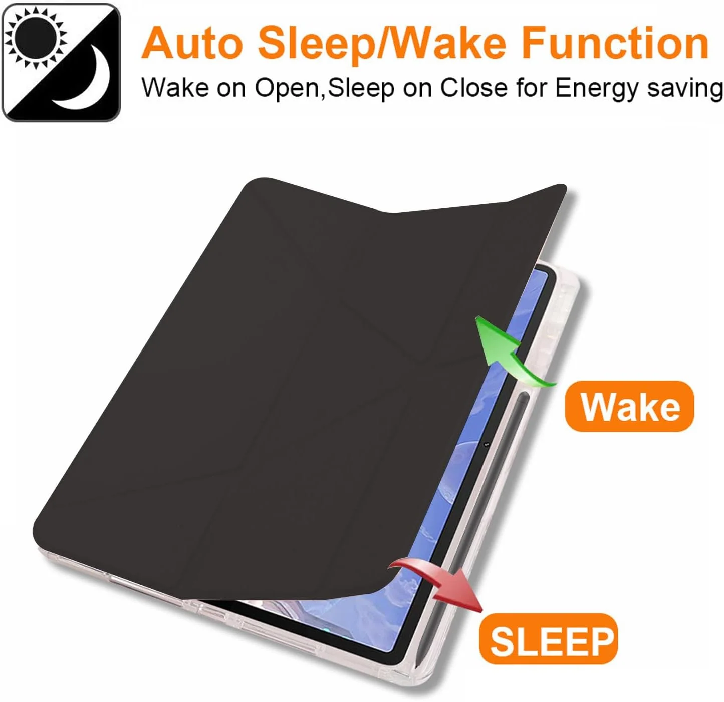 کیف تبلت هوآوی Honor Magic Pad 2 با سایز 12.3 اینچ، ساخته شده از چرم PU با کیفیت عالی، ضد لک و ضد ضربه، کیف باریک تاشو با عملکرد هوشمند بیدار شدن