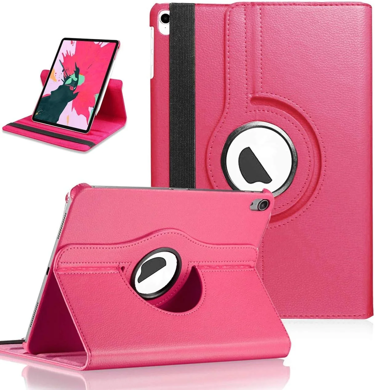 کیف ELTERAZONE سازگار با Apple iPad Pro 10.5، [کیف پول دار] جلد محافظ چرمی PU ضد ضربه، چرخش 360 درجه، پوشش محافظ کامل با قابلیت بیدار/خواب خودکار