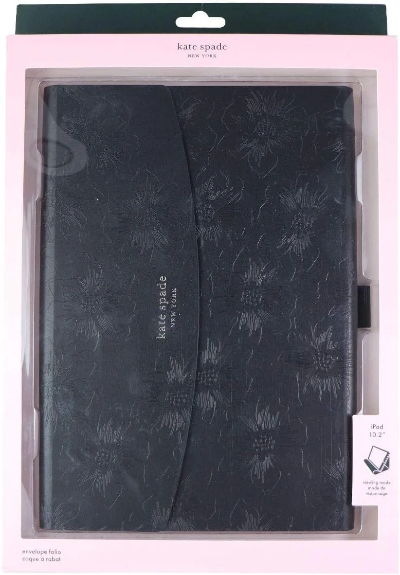 کیف تبلت پاکتی کیت اسپید نیویورک مناسب برای آیپد 10.2 اپل - طرح Reverse Hollyhock/Black