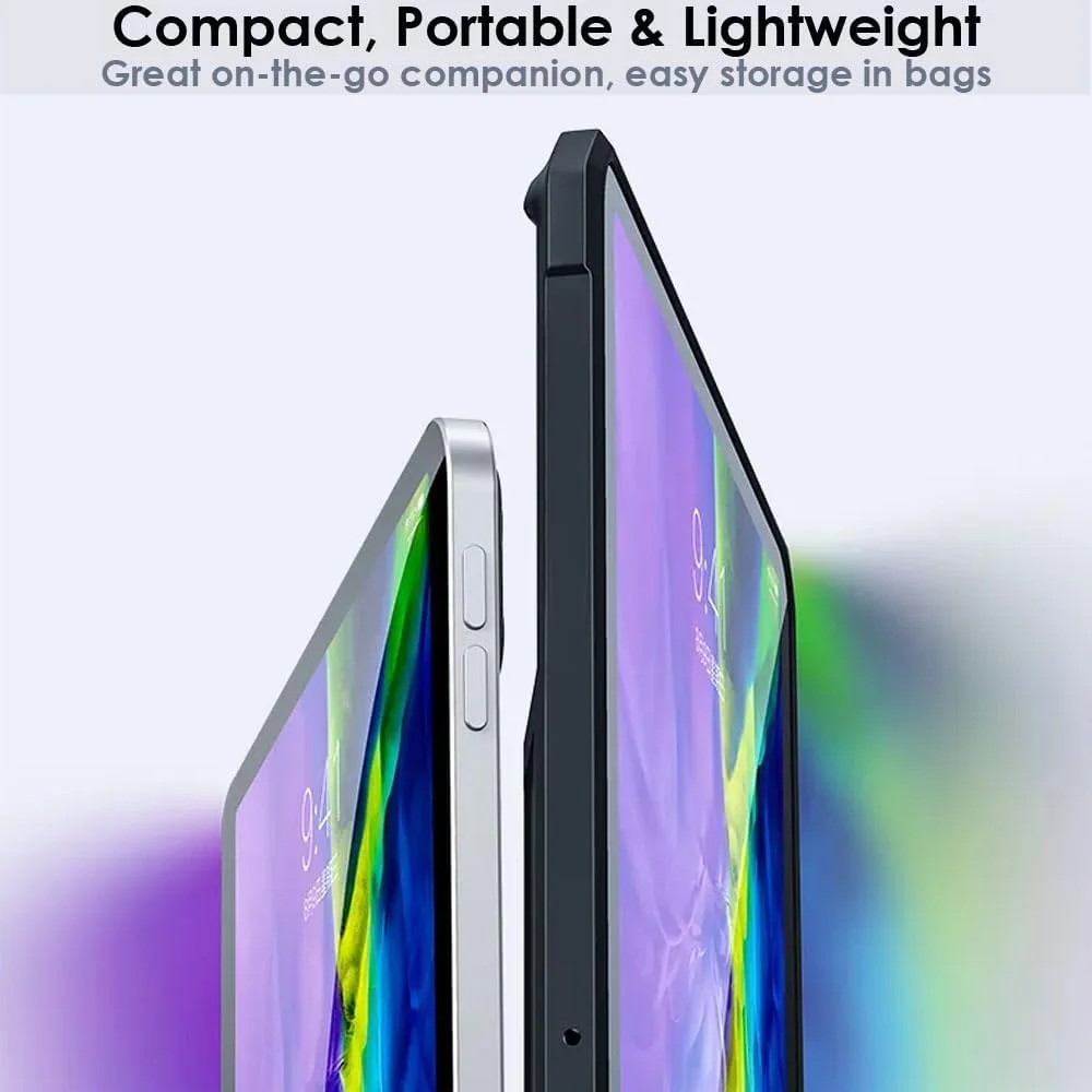 TECHGEAR Tough Case for Apple iPad Pro 12.9 2022/2021 (iPad Pro 12.9" 6th / 5th Generation) Premium Slim Hybrid Tough Rugged Protective Bumper Case With Stand, Heavy Duty Protection with Clear Back