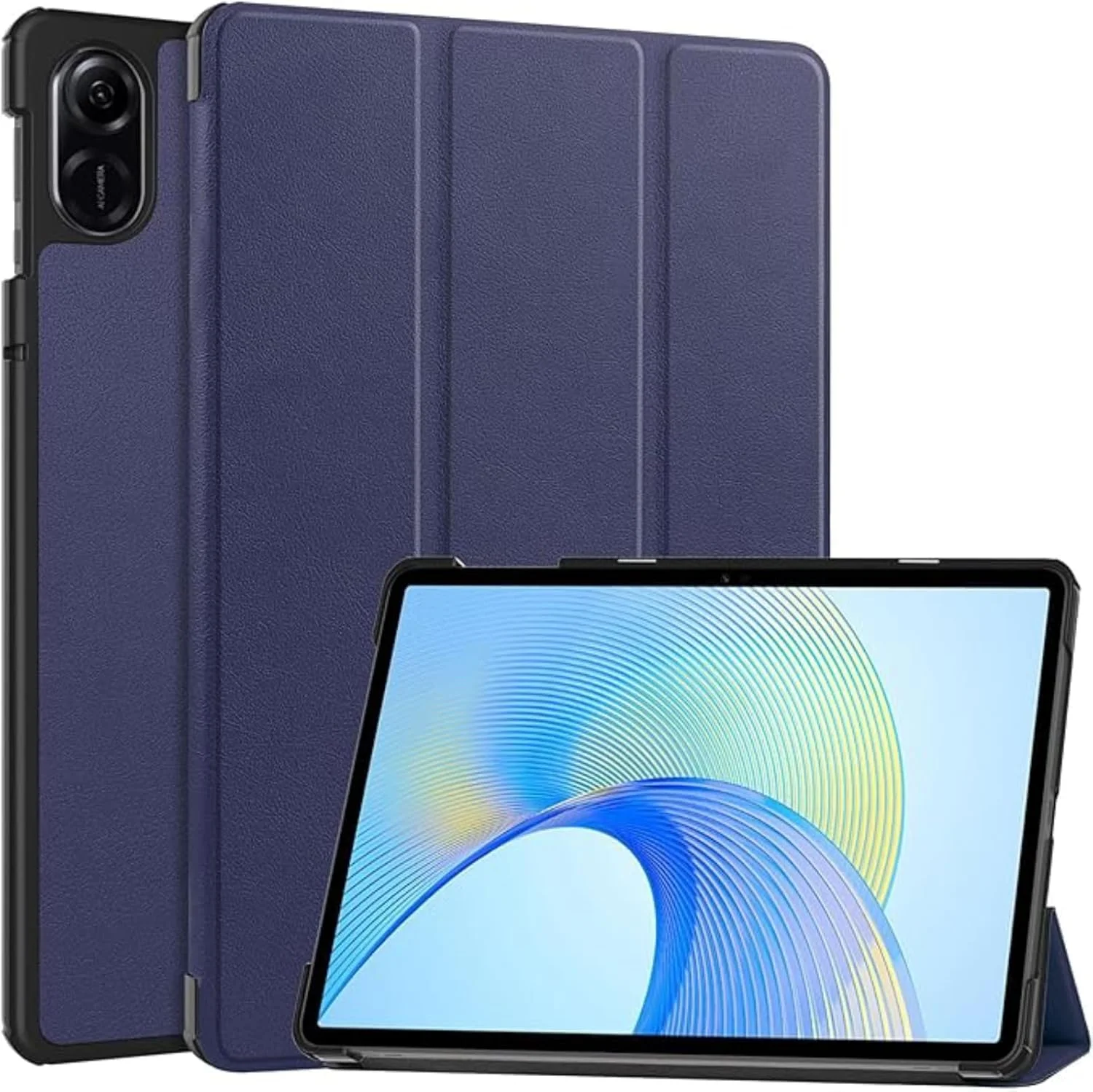 NESLIN Tablet Cover Compatible With Honor Pad X9/X8 ProCase 11.5inch, Tri-Fold Smart Tablet Case, Hard PC Back Shell Slim Case Multi-Viewing Angles Classic Cover Shell With Auto Wake/Sleep (Blue)