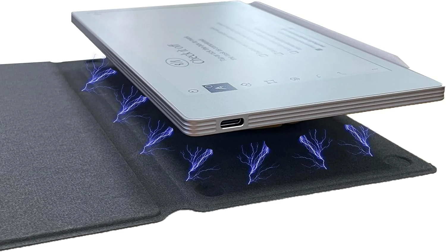 کیف محافظ چرمی باریک و سبک با جای قلم برای ریمارکبل پیپر پرو موو 7.3 اینچ (عرضه 2025) - مشکی