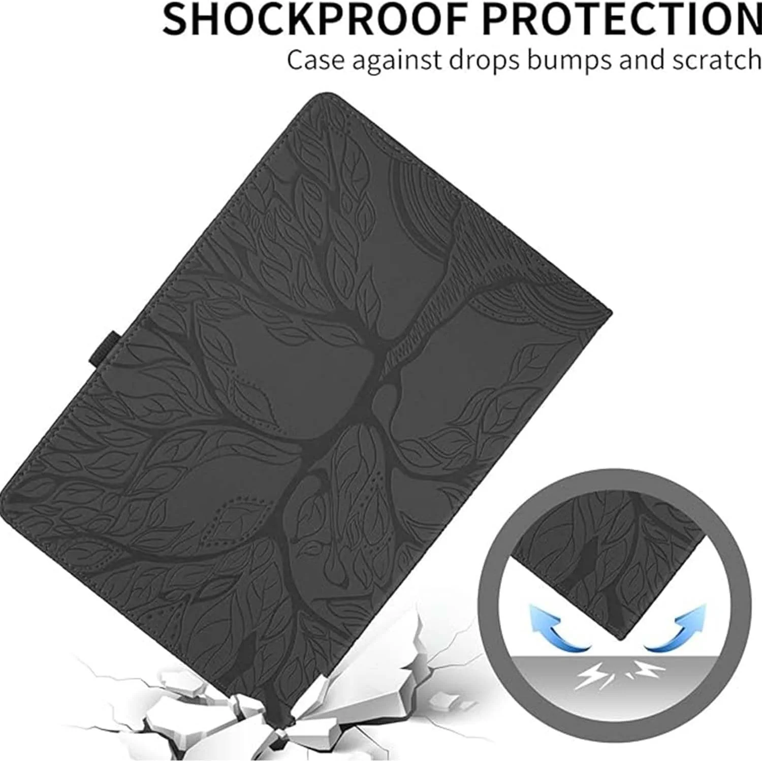 کاور محافظ لوکیون سازگار با آنر پد 10 12.1 اینچ (2025)، چرخش 360 درجه، پایه تاشو، طرح برجسته درخت زندگی