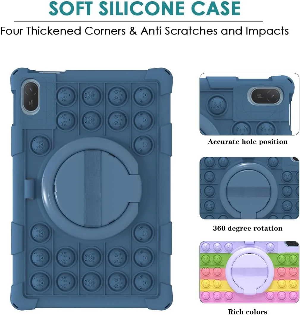 کاور EspZanthic برای Honor Pad X8a/Huawei MatePad SE 11 اینچ 2024، استند چرخان 360 درجه/بند دستی، کاور سیلیکونی ضد ضربه با بند شانه و قلم کاور EspZanthic برای Honor Pad X8a/Huawei MatePad SE 11 اینچ 2024، استند چرخان 360 درجه/بند دستی، کاور سیلیکونی ضد ضربه با بند شانه و قلم