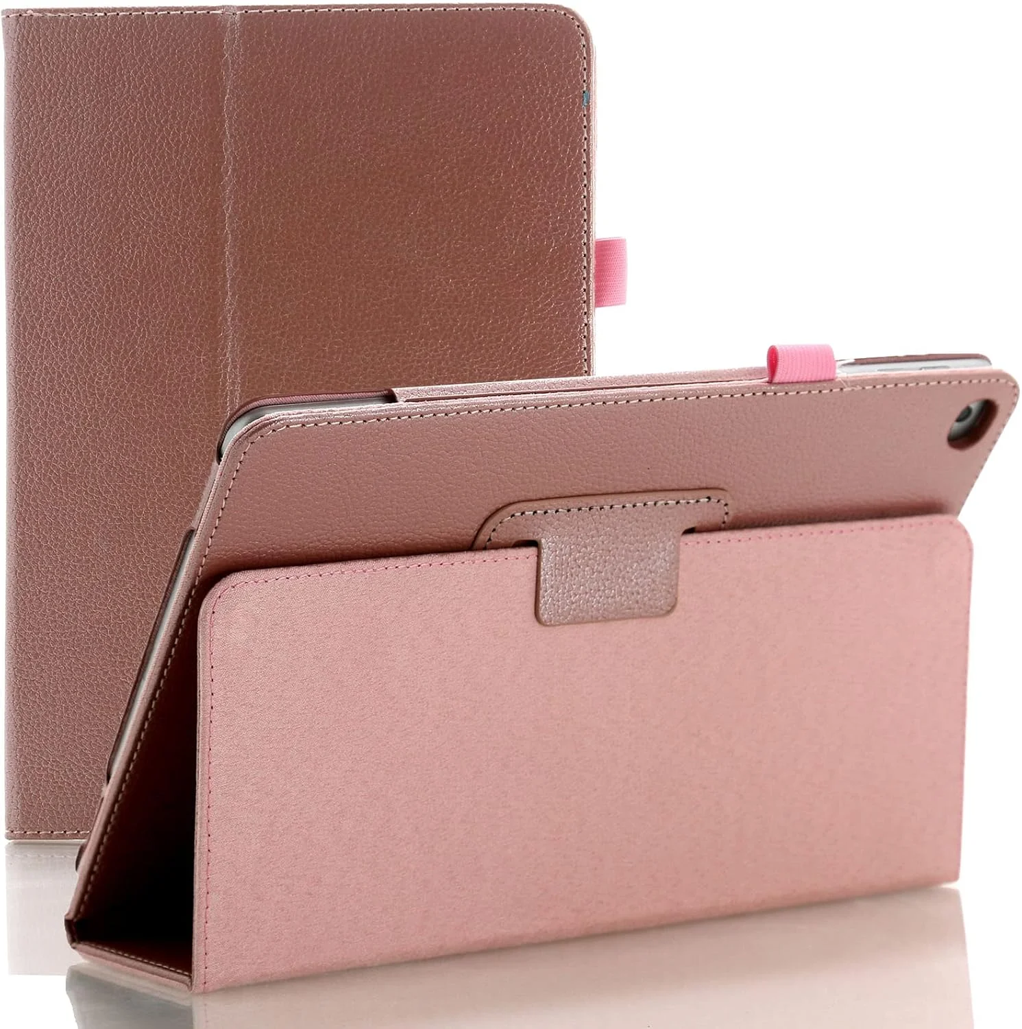 کیف تبلت چرمی PU ساده رزگلد TechDealsUK مناسب برای Apple iPad 9.7 (Apple iPad 9.7 2017 (نسل پنجم))
