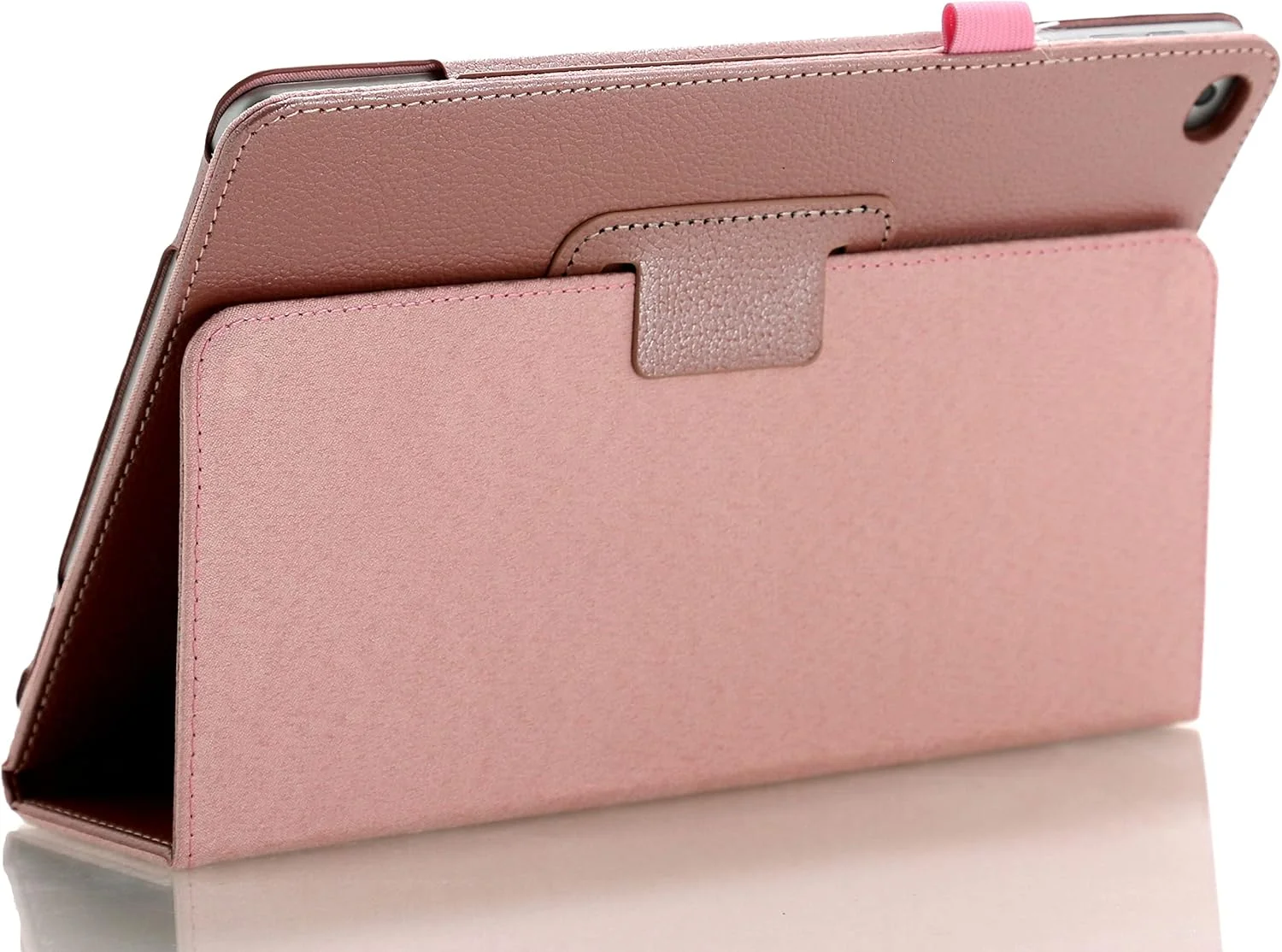 کیف تبلت چرمی PU ساده رزگلد TechDealsUK مناسب برای Apple iPad 9.7 (Apple iPad 9.7 2017 (نسل پنجم))