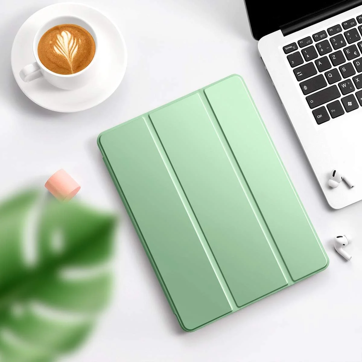 کاور Maledan برای آیپد ایر 6 11 اینچ 2024 M2/ آیپد ایر 5 4 (2022/2020 10.9 اینچ) با نگهدارنده قلم، کاور محافظ TPU نرم با قابلیت خواب/بیدار شدن خودکار، پشتیبانی از Apple Pencil Pro/2nd Gen/USB-C، سبز