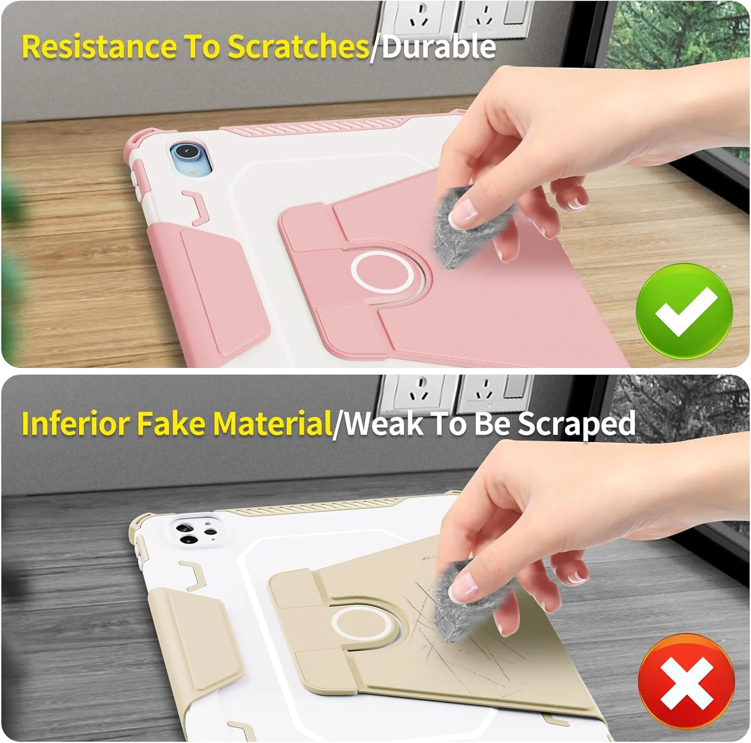 Arsey 360° Rotating Case for Ipad A16 11th Generation 11 Inch 2025/IPad 10th 10.9 Inch 2022 Gen with Pencil Holder Shoulder Strap, TPU+PC Magnetic Cover, Shockproof Dirtproof, Girly Pink