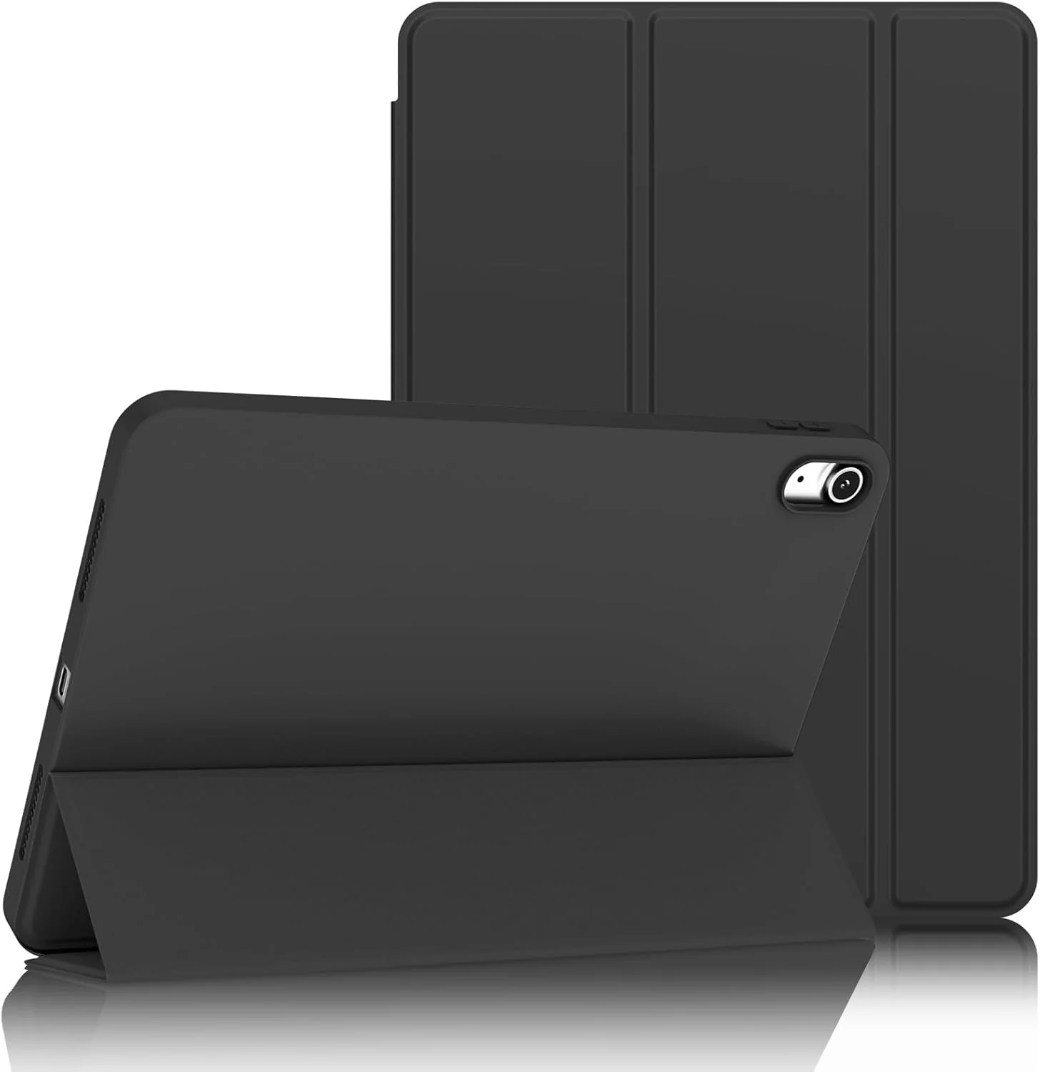 کاور آیپد (A16) نسل 11 اینچی 11 اینچ 2025 / نسل 10 اینچی 10.9 اینچ 2022، کاور محافظ باریک با روکش سخت و عملکرد بیدار/خواب خودکار برای آیپد 11/10 (مشکی)
