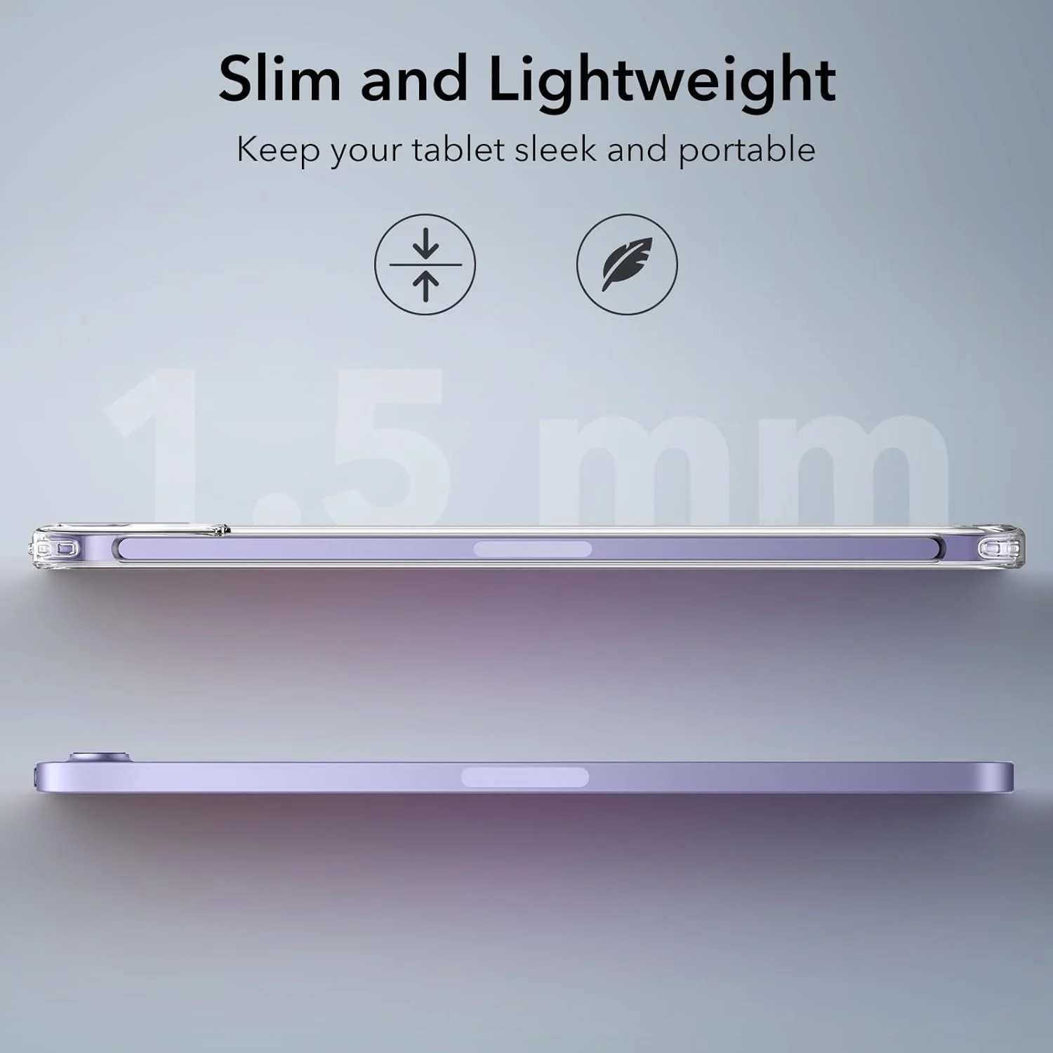 کاور محافظ آیپد مینی 7 (2024، A17 Pro) ای‌اس‌آر، کاور آیپد مینی نسل 7/6 (2024/2021)، باریک و سبک، محافظت در برابر ضربه و سقوط، مقاوم در برابر زرد شدن، پشت سخت، پشتیبانی از Pencil Pro/USB-C، شفاف