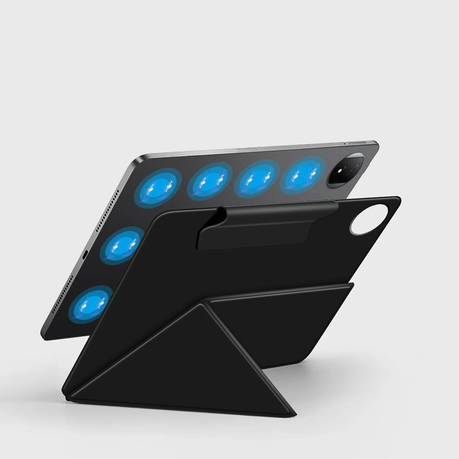 کاور تبلت Honor MagicPad 2، کاور تبلت 12.3 اینچی Azonee با پایه تاشو، کیف محافظ چرمی PU باریک برای تبلت Huawei Honor (مشکی)